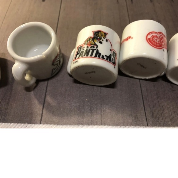 Vintage NHL Mini Hockey Team Lot Mugs Habs Kings Flames NYR Flyers Stars Sharks - Picture 6 of 11